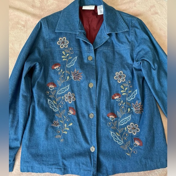 ✨🌸 Alfred Dunner Floral Embroidered | Size 8 | Vintage Blazer Sport Coat - Picture 4 of 6